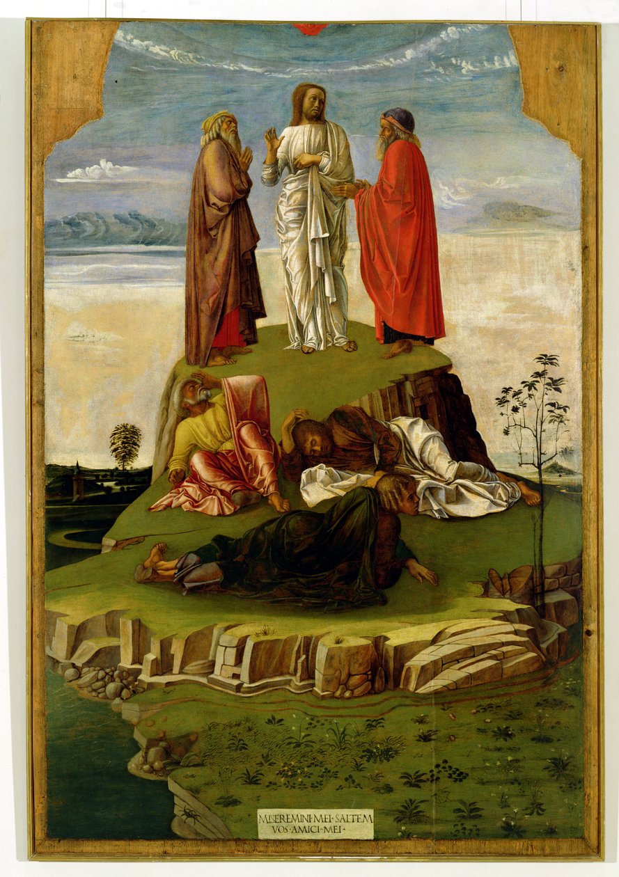 Kristi förvandling på berget Tabor, 1455-60 (tempera på panelen) av Giovanni Bellini