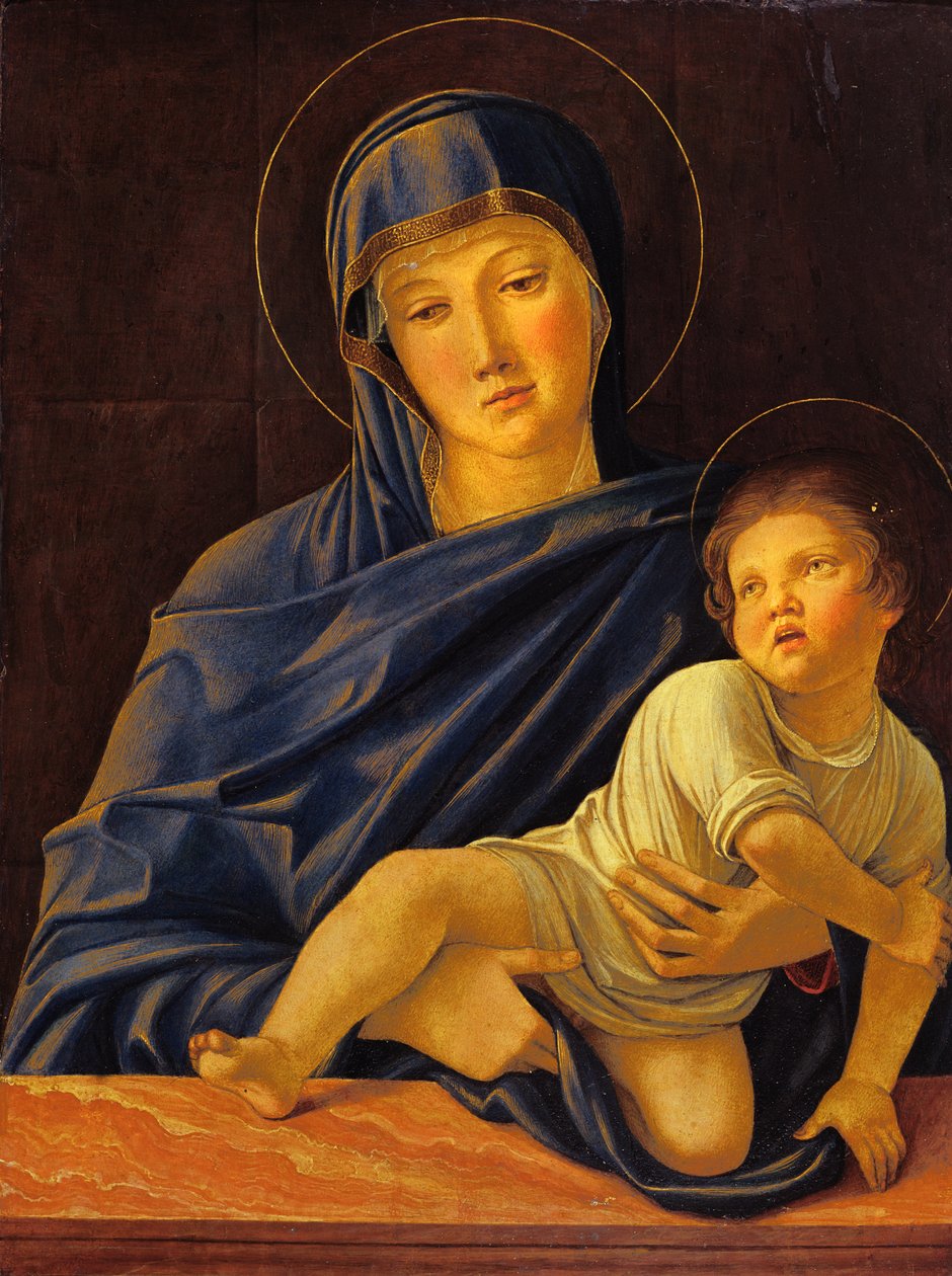 Jungfru och barn, 1470-1475 (tempera på panel) av Giovanni Bellini