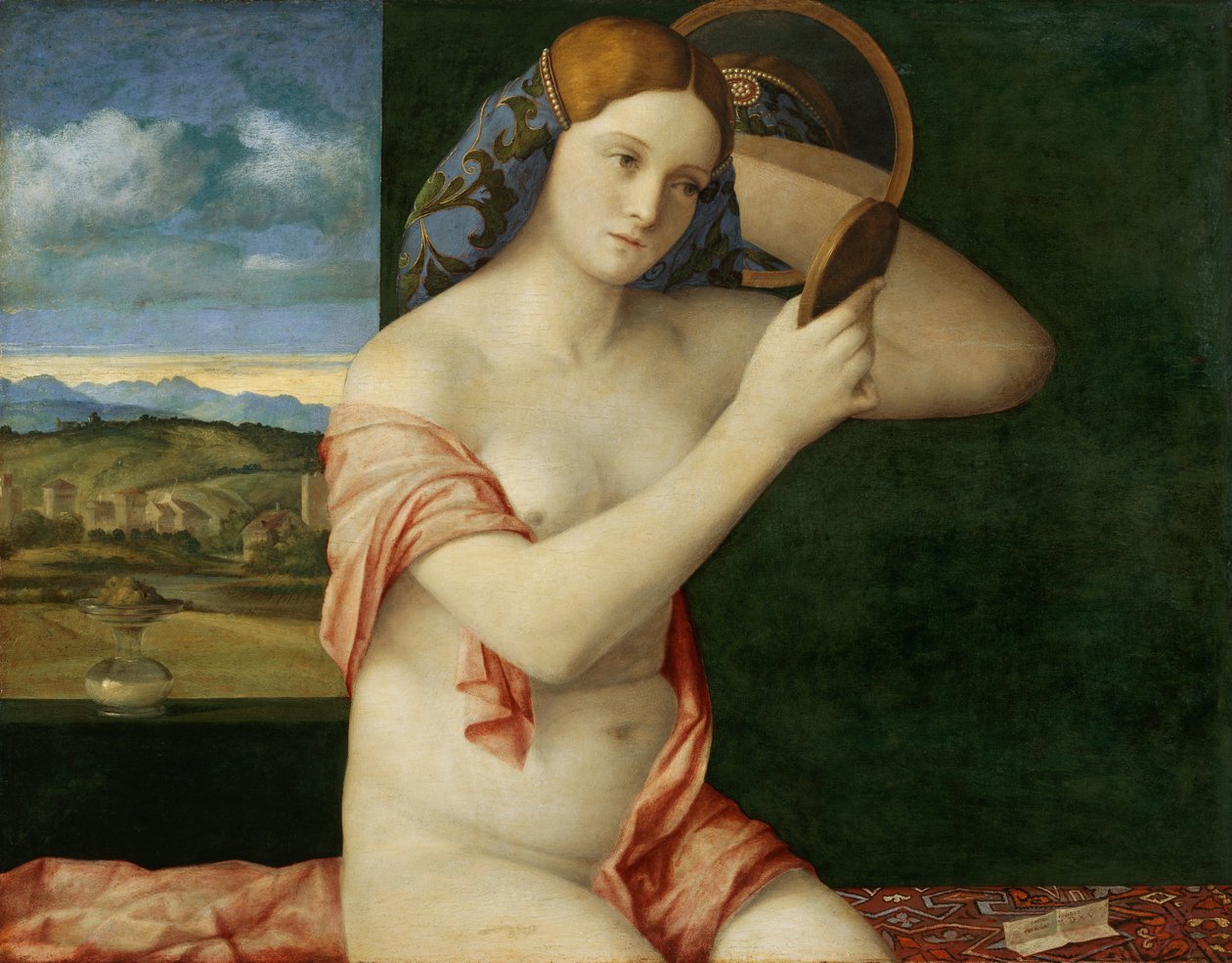 Ung kvinna på hennes toalett av Giovanni Bellini