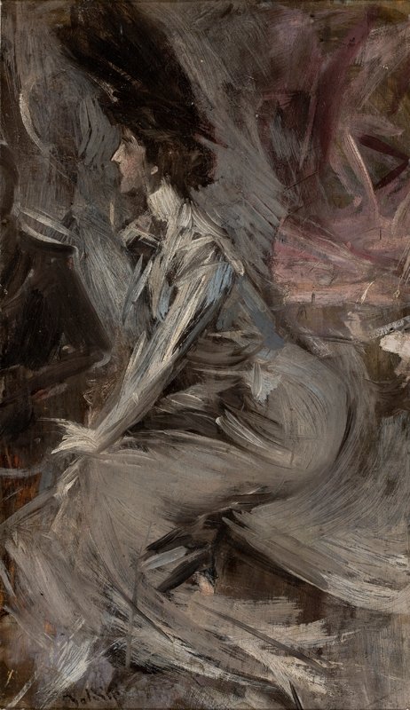  Sitting Lady The TalknPortugues: Senhora Sentada A Conversan av Giovanni Boldini