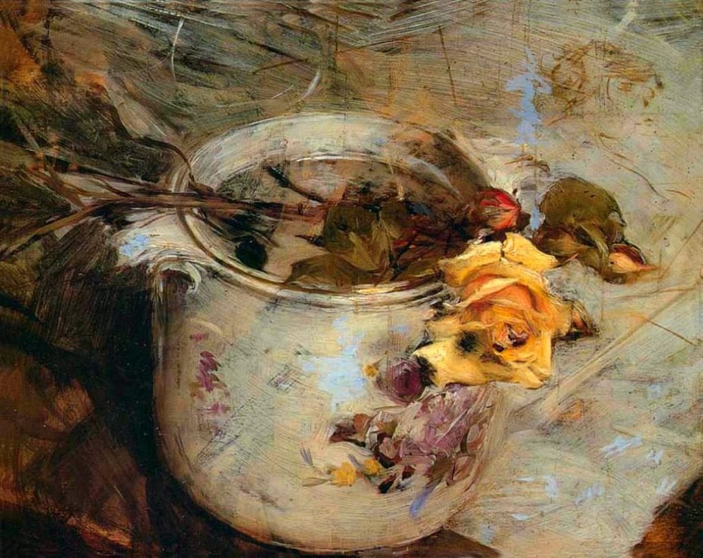  The Rose in Vase of SassonianDeutsch: Rosen in Vase von SassonianPolski: Roza w wazonie Sassoniin av Giovanni Boldini