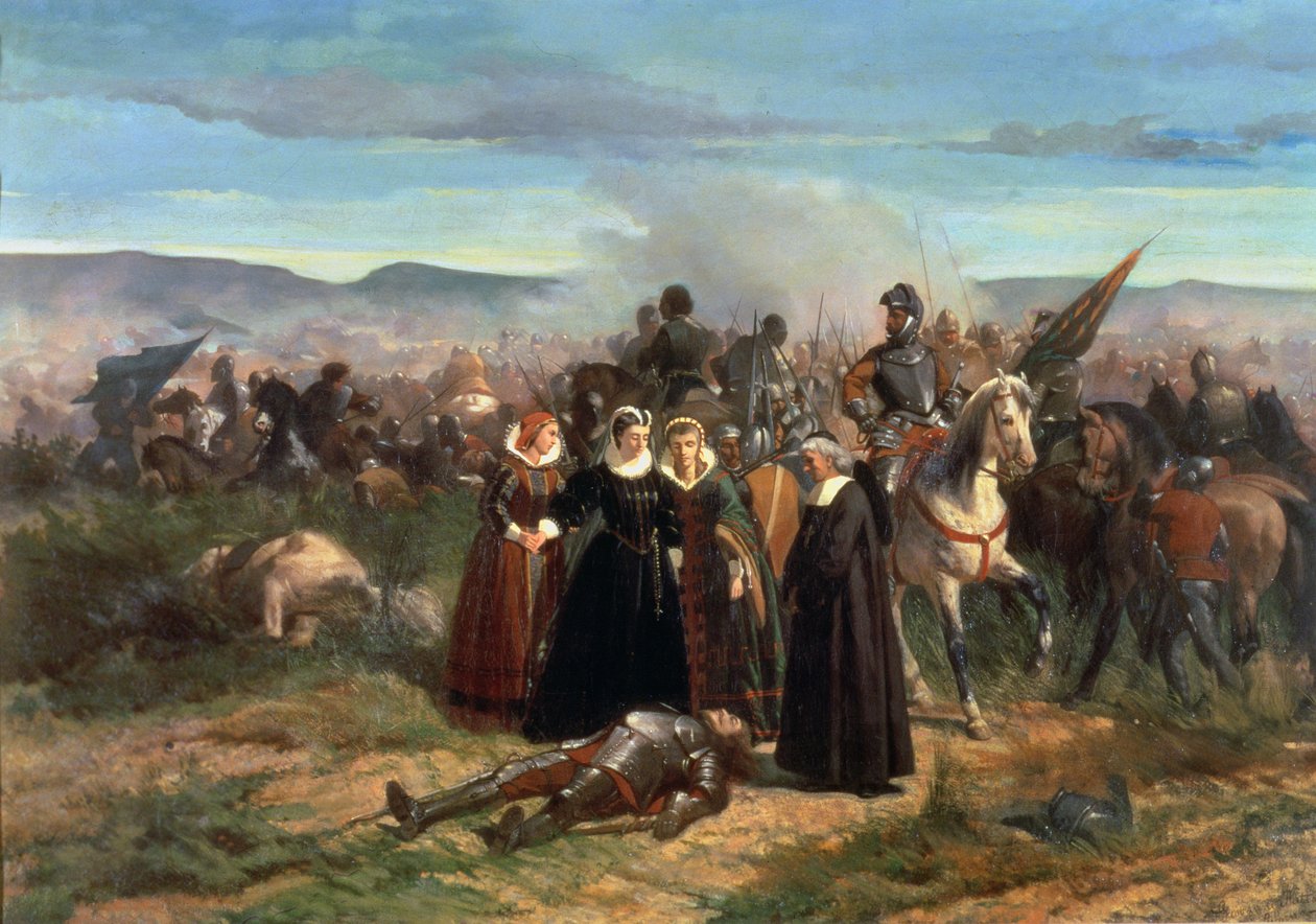 Mary Stuart vid slaget vid Langside, maj 1568 av Giovanni Fattori