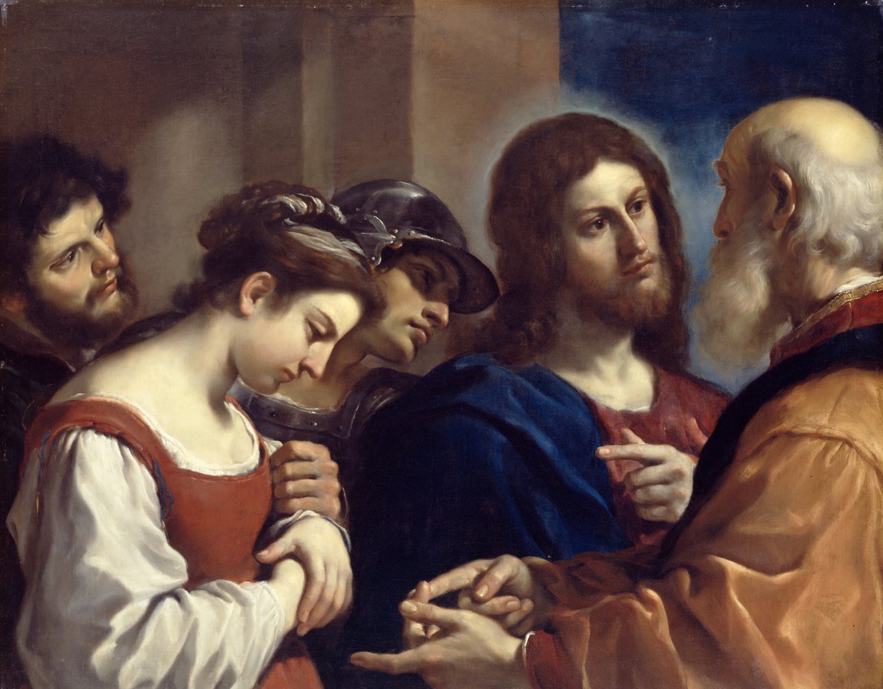 Kvinnan tagen i äktenskapsbrott av Giovanni Francesco Barbieri