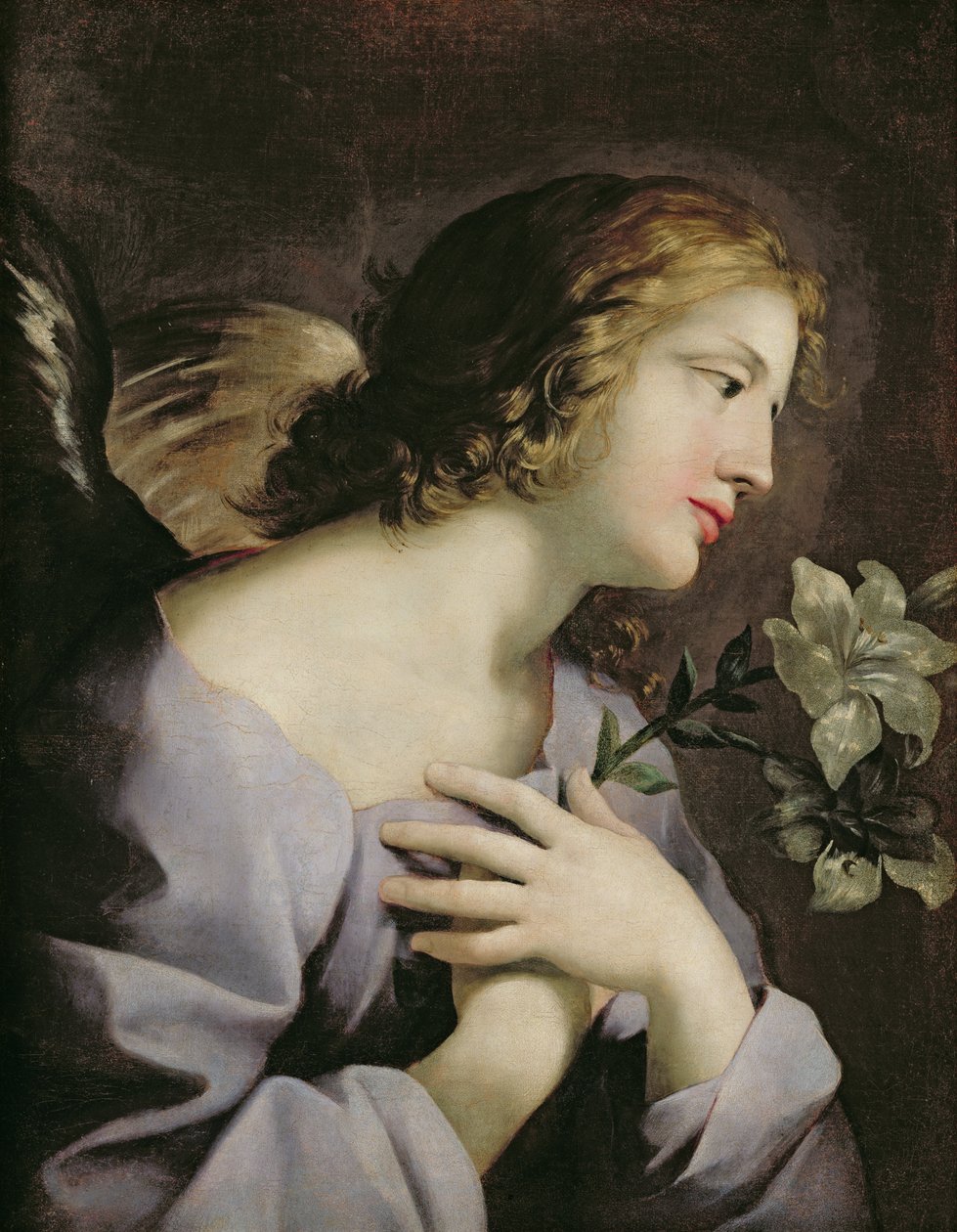 Bebudelsens engel, ca. 1650 swed av Giovanni Francesco Romanelli