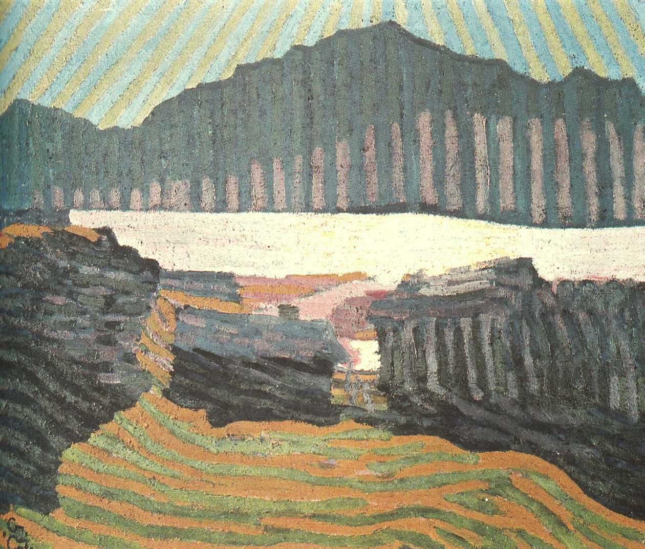  View of Capolago Ticinon  av Giovanni Giacometti