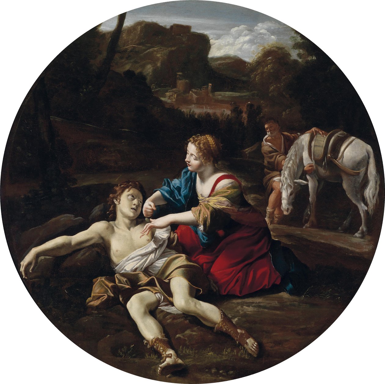 Angelica pflegt Medoro av Giovanni Lanfranco