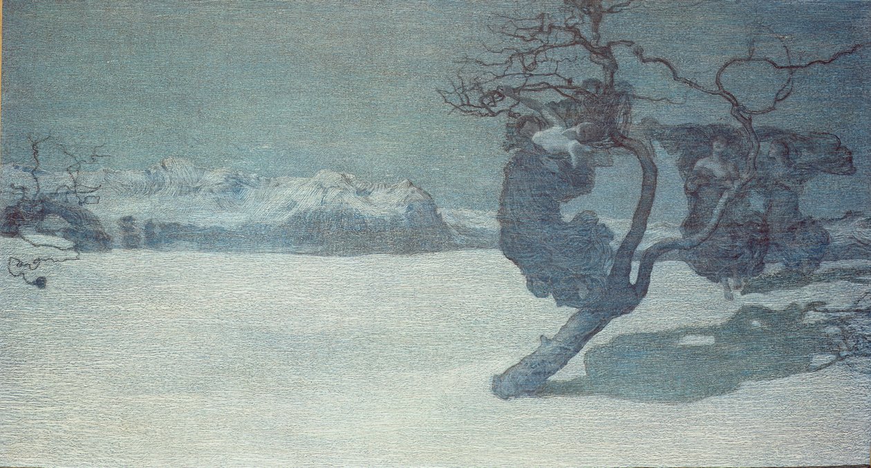 The Bad Mothers, 1896-97 (olja på kort) av Giovanni Segantini
