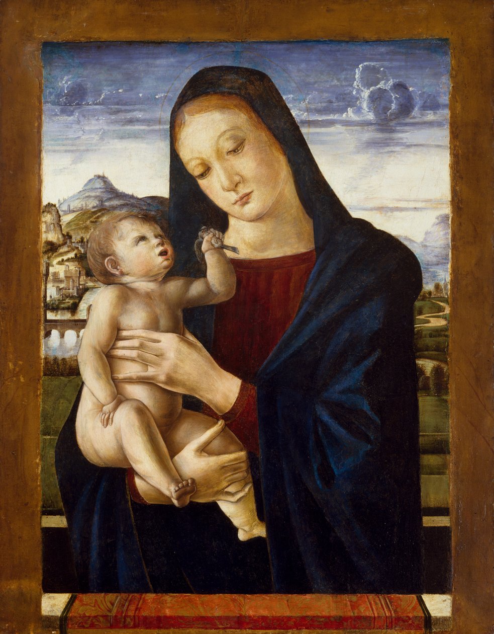 Virgin and Child, c.1460-70 (temper on wood)swed av Giovanni Bellini