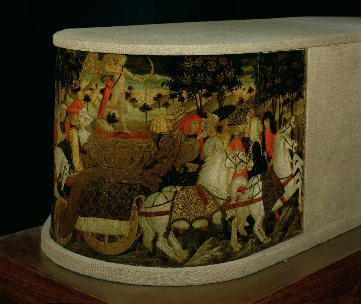 Triumph of Love, inspirerad av "Triumphs" av Petrarch (1304-74) av Giovanni di Ser Giovanni