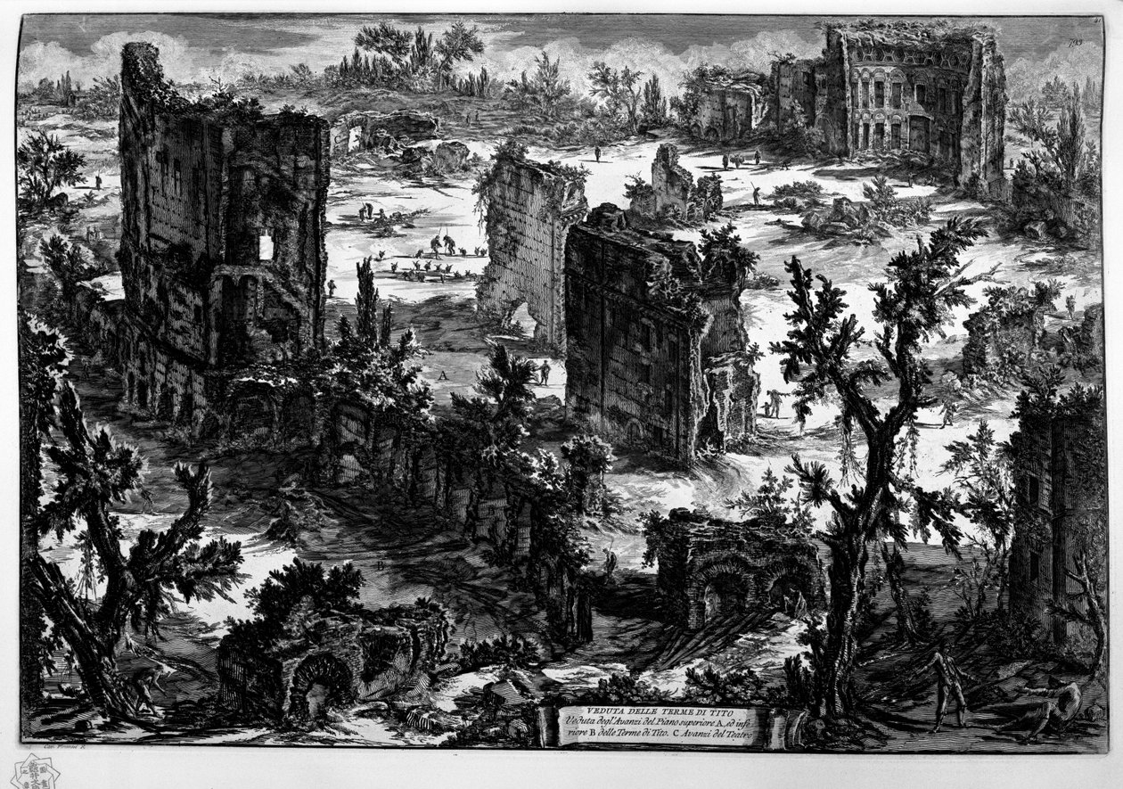 VEDUTA DELLE TERME DI TITO av Giovanni Battista Piranesi
