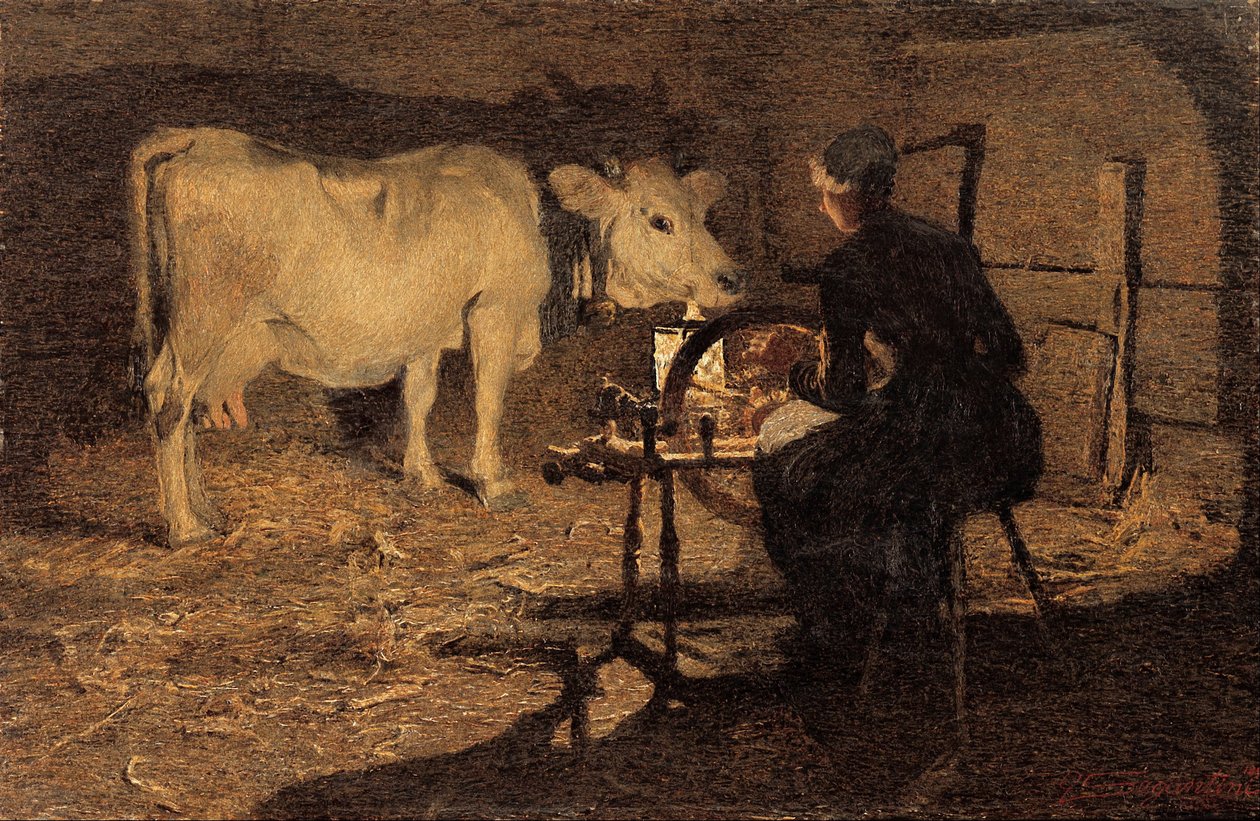 Spinning av Giovanni Segantini