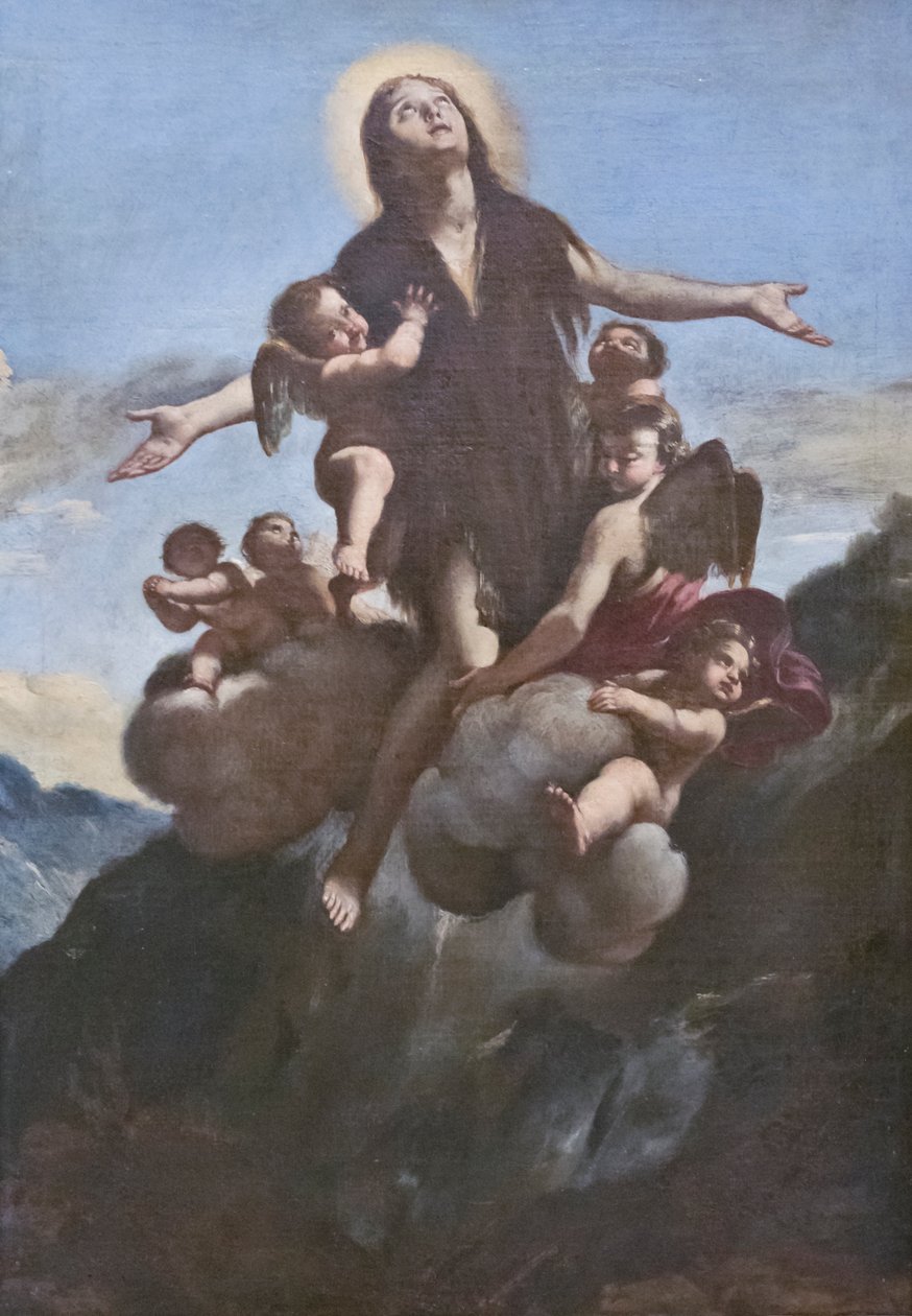 Maria Magdalenas antagande av Giovanni (school of) Lanfranco