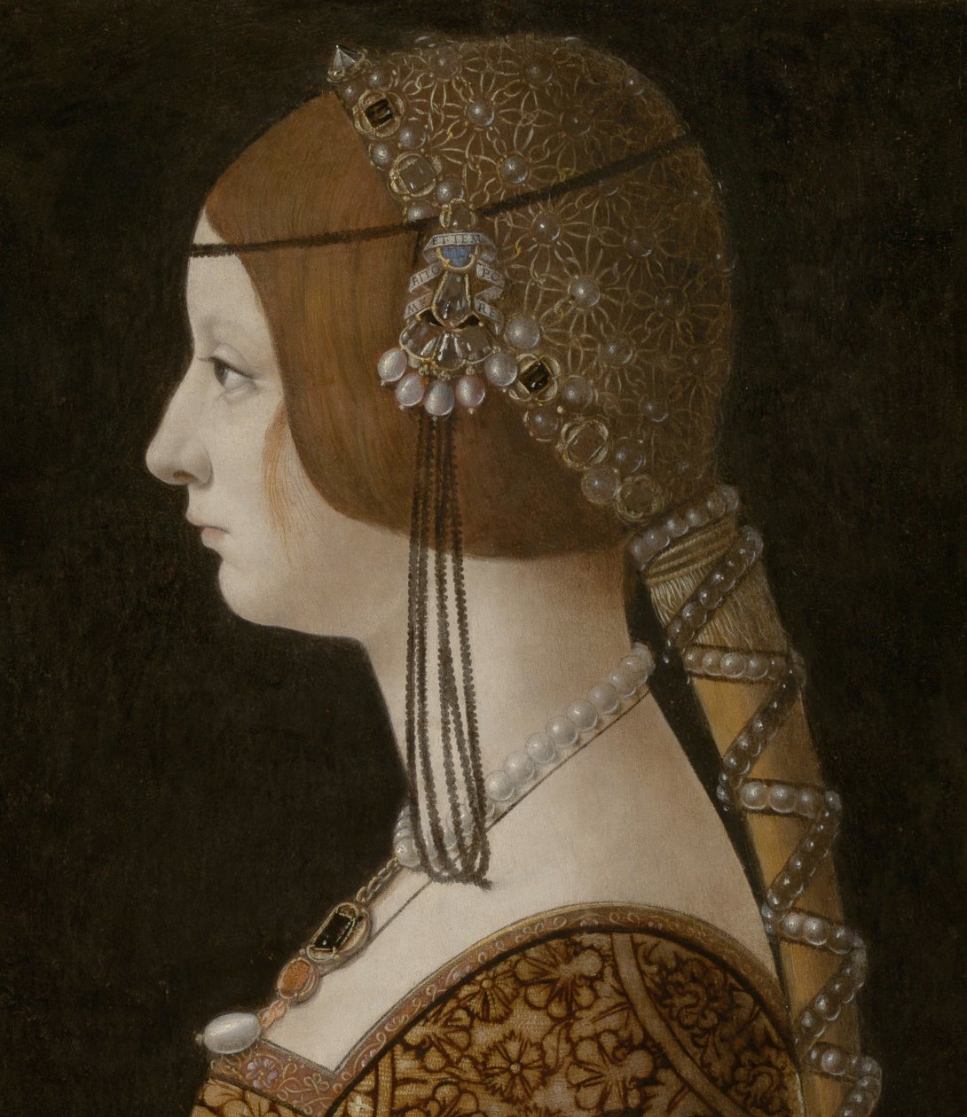 Blanca Maria Sforza av Giovanni Ambrogio de Predis