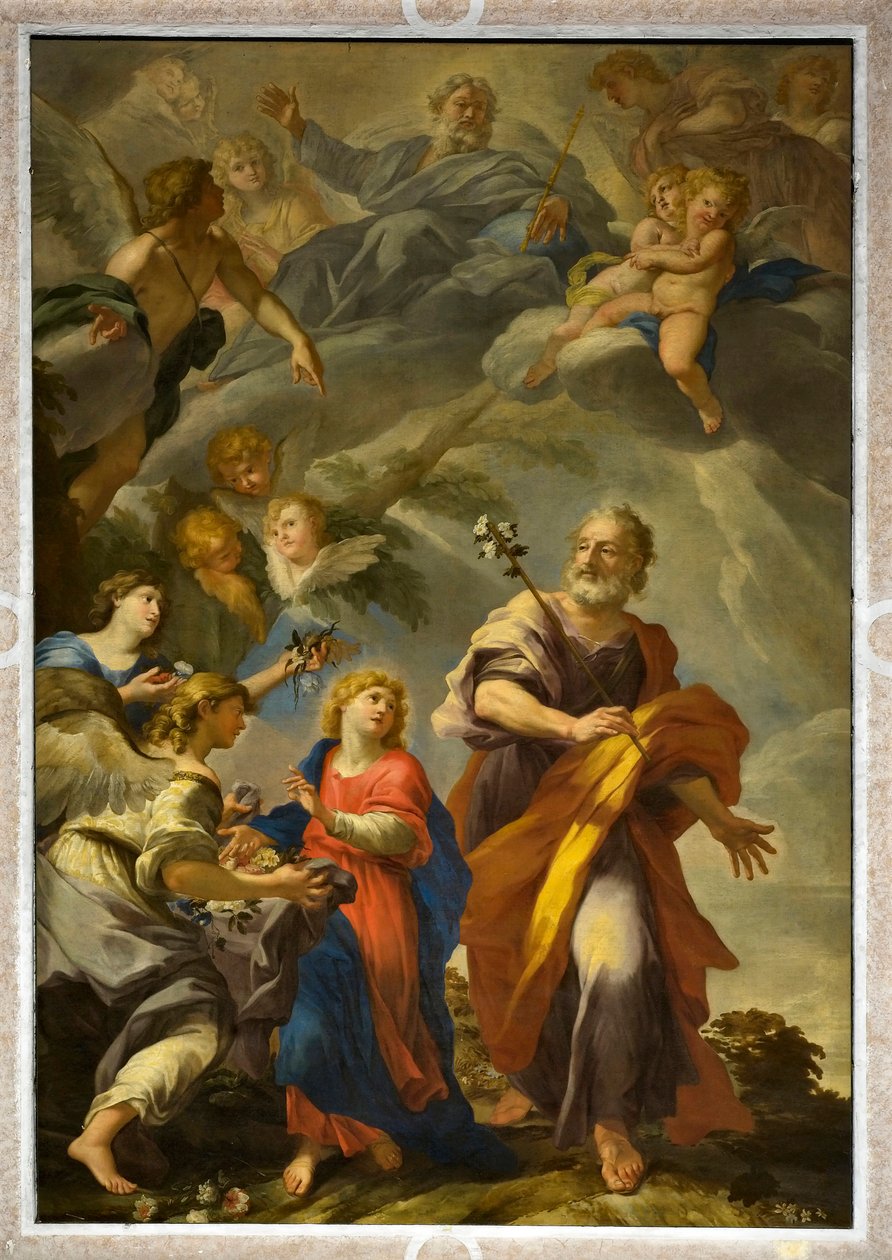 Sankt Josef med Jesusbarnet av Giovanni Andrea Carlone