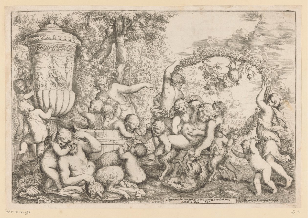 Bacchanal träffade Silenus av Giovanni Andrea Podesta