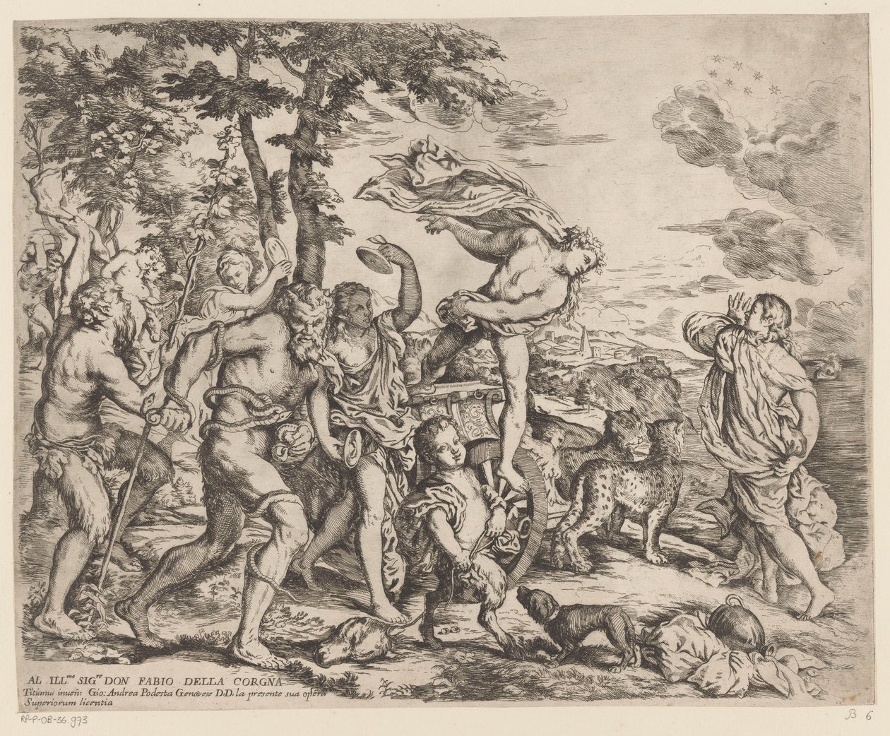 Bacchus träffar Ariadne på Naxos av Giovanni Andrea Podesta