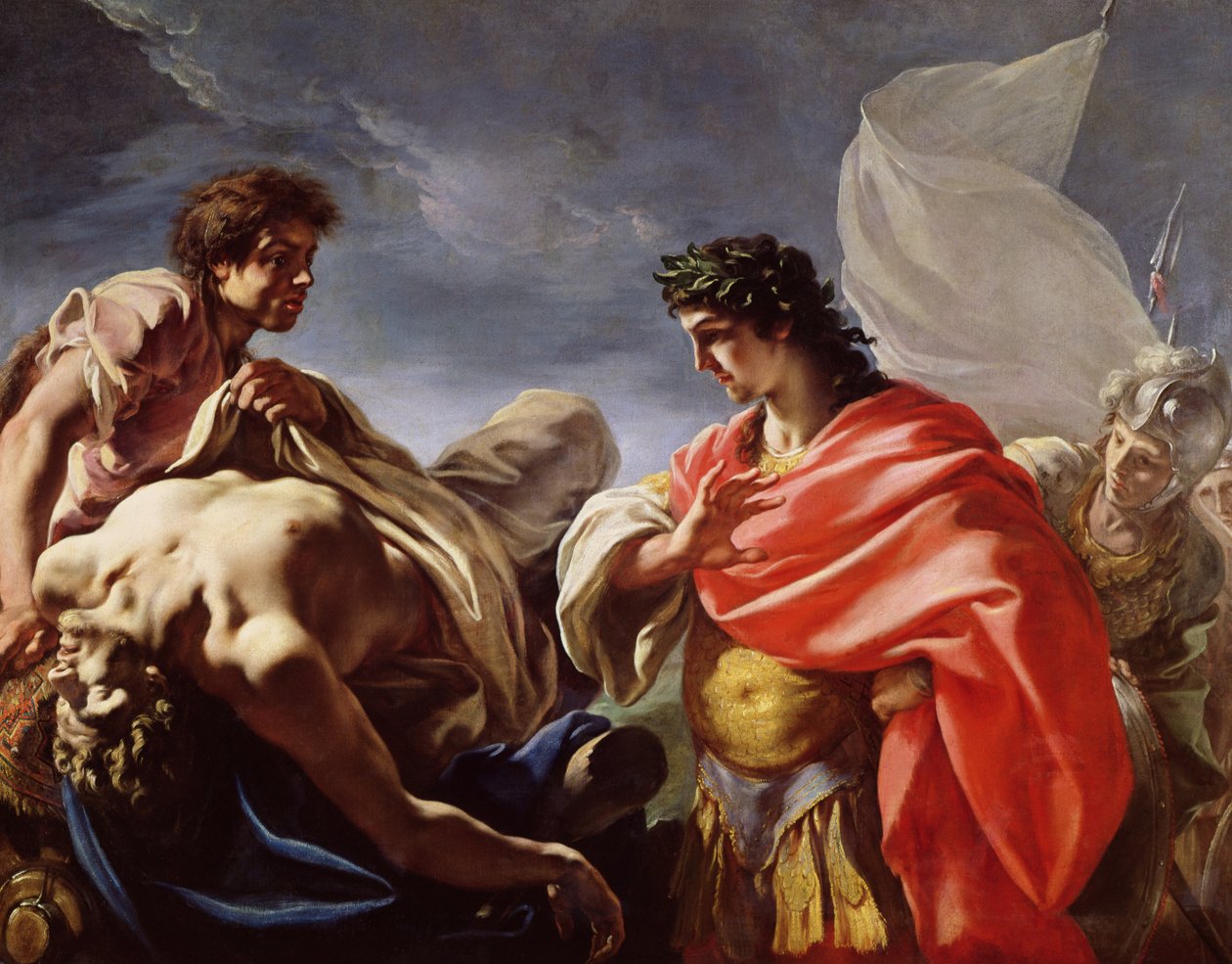 Achilles överväger Patroklos kropp av Giovanni Antonio Pellegrini
