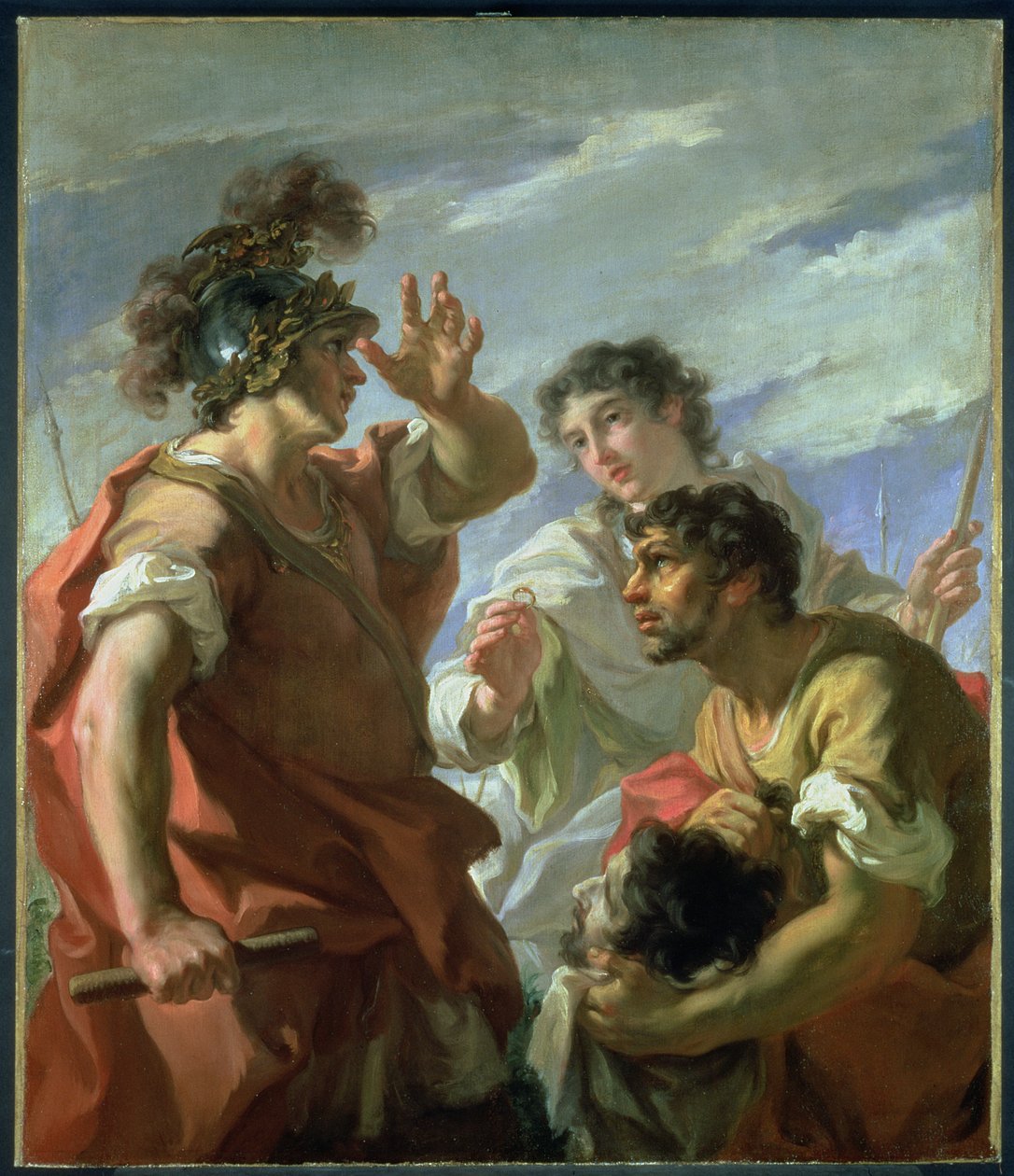 Caesar före Alexandria, 1724-25 av Giovanni Antonio Pellegrini