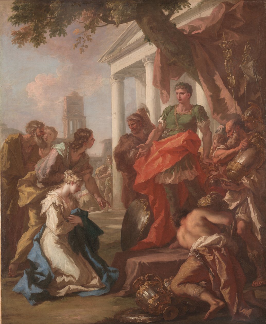 The Continence of Scipio, c.1710 av Giovanni Antonio Pellegrini