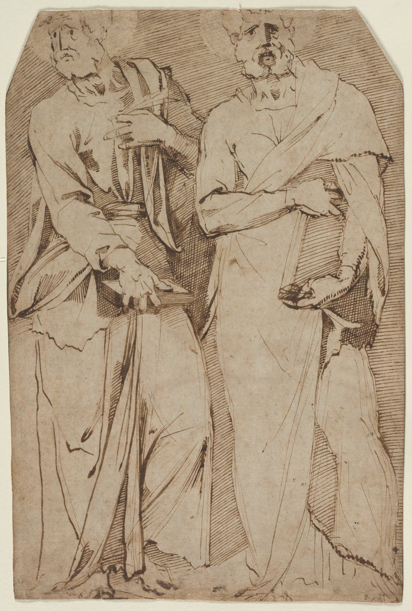 Två stående helgon, 1563-1572. av Giovanni Bandini