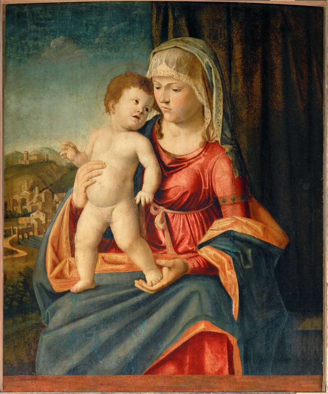 Jungfru och barn... av Giovanni Battista Cima da Conegliano