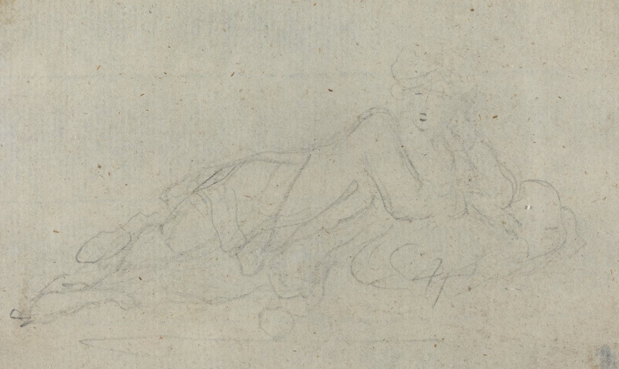 Liggande kvinna [verso] av Giovanni Battista Cipriani