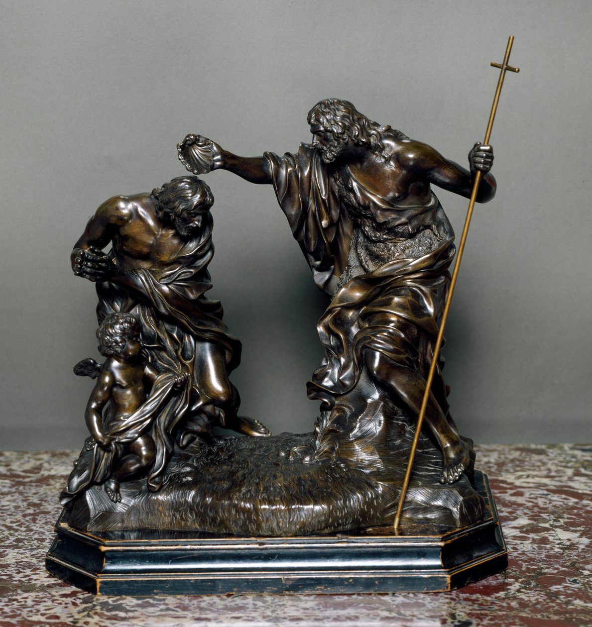 Jesu dop. Bronsskulptur av Giovanni Battista Foggini