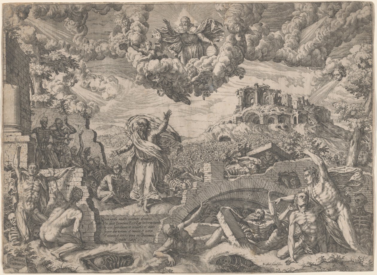 Hesekiels syn av Giovanni Battista Fontana