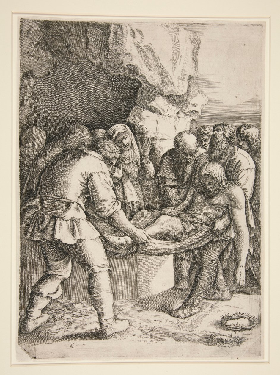 Gravläggningen av Giovanni Battista Franco (called Il Semolei)