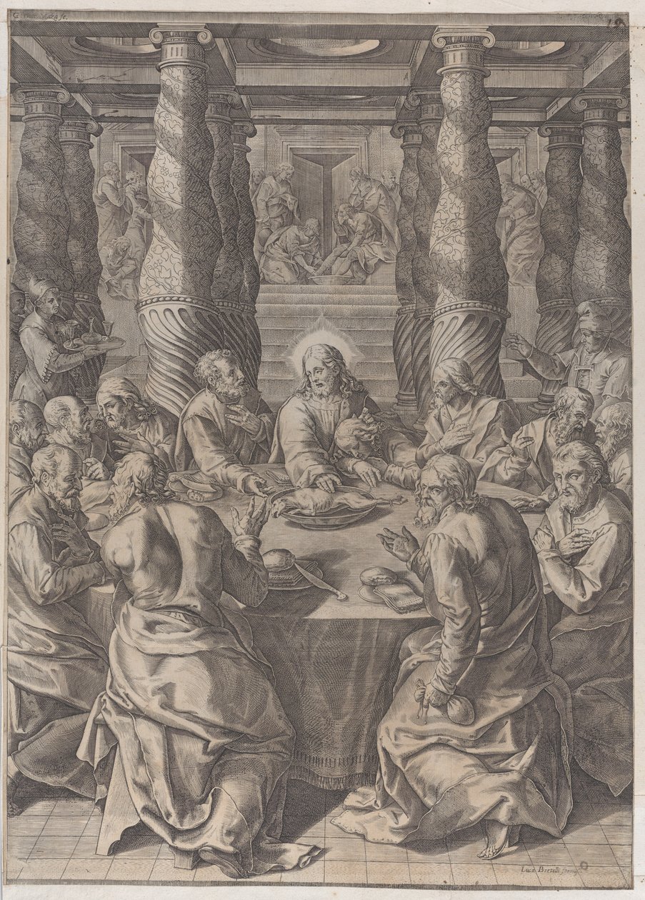 Den sista måltiden, ca. 1580. av Giovanni Battista Mazza