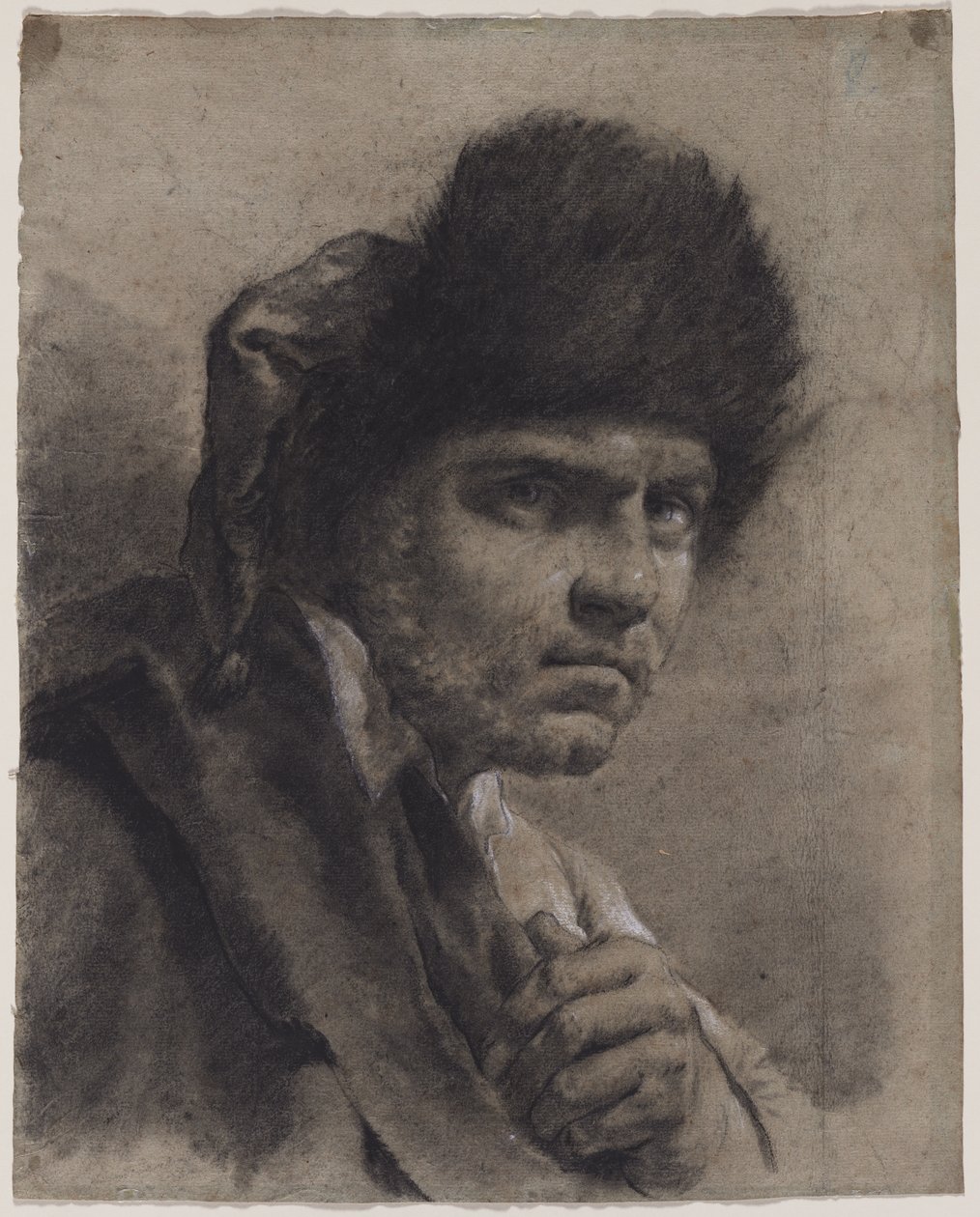 Man med en pälsmössa av Giovanni Battista Piazzetta