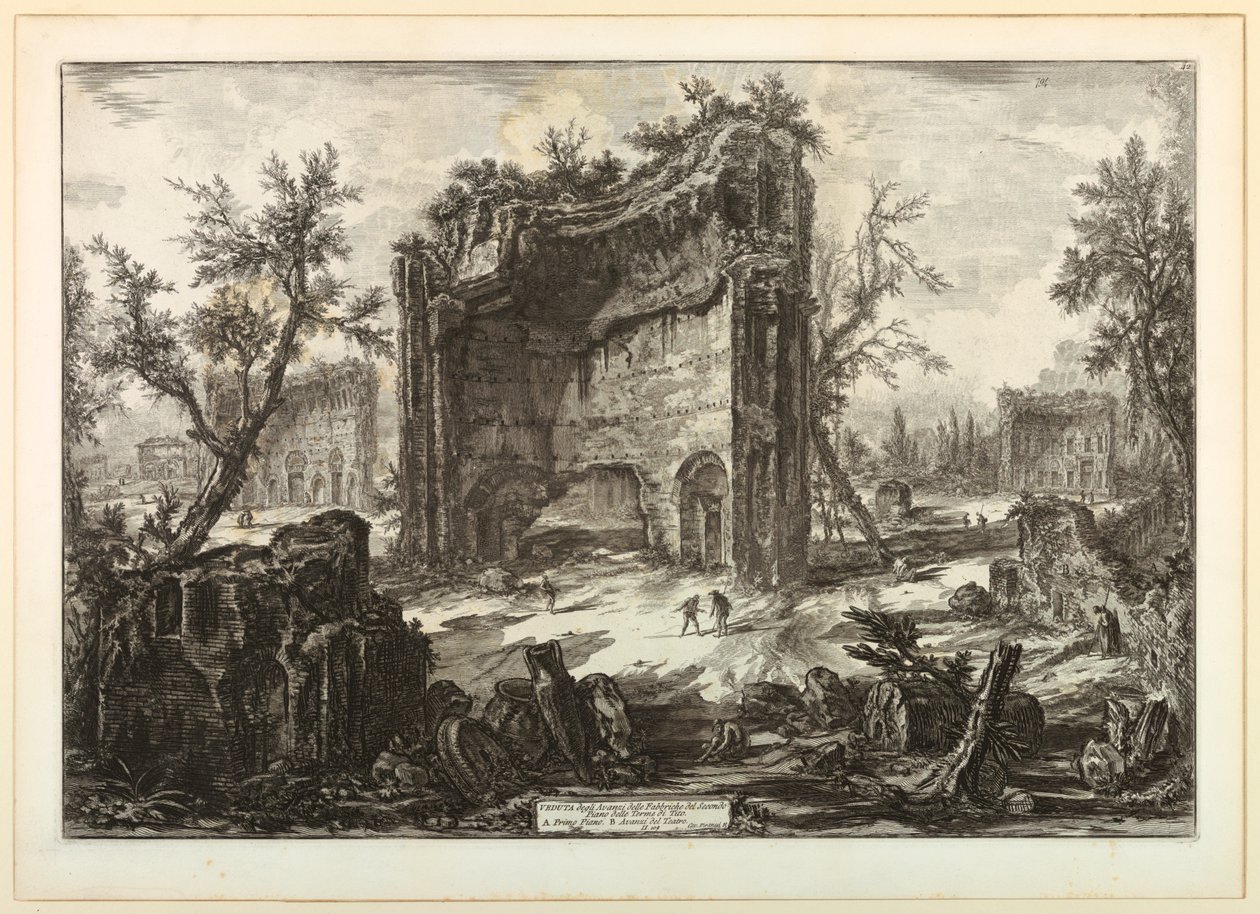Trajanus bad av Giovanni Battista Piranesi