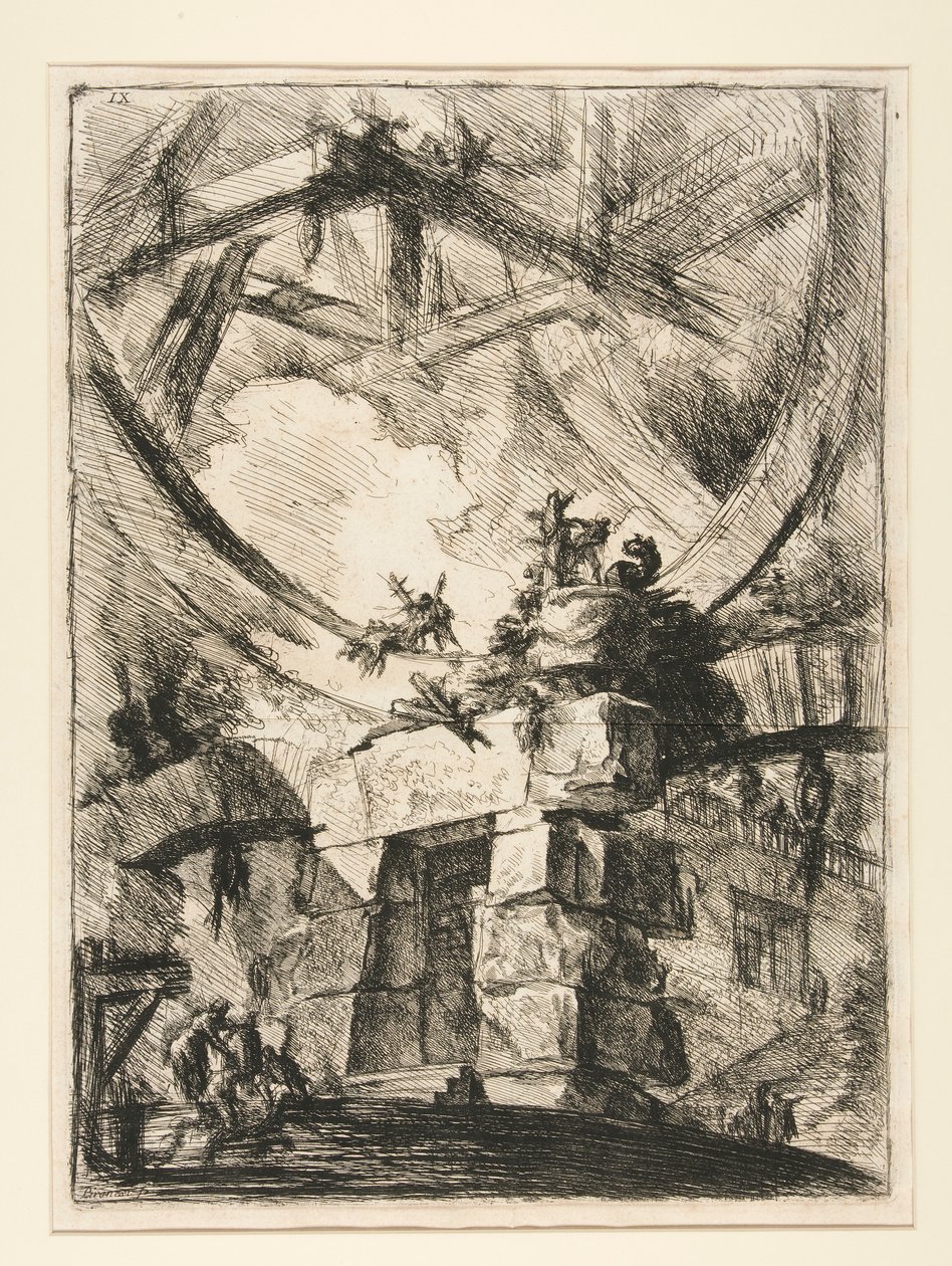 Carceri, IX: The Giant Wheel av Giovanni Battista Piranesi