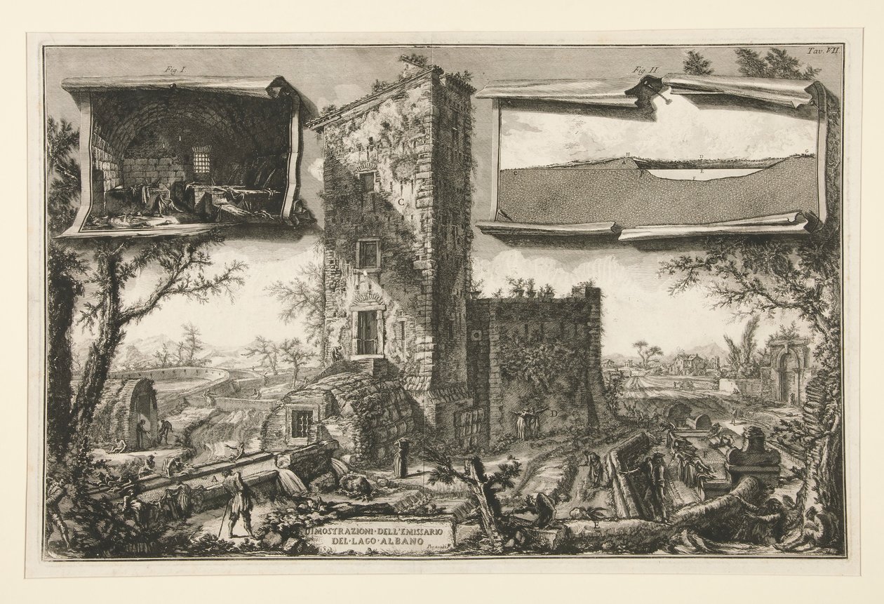 Demonstrationer av av Giovanni Battista Piranesi