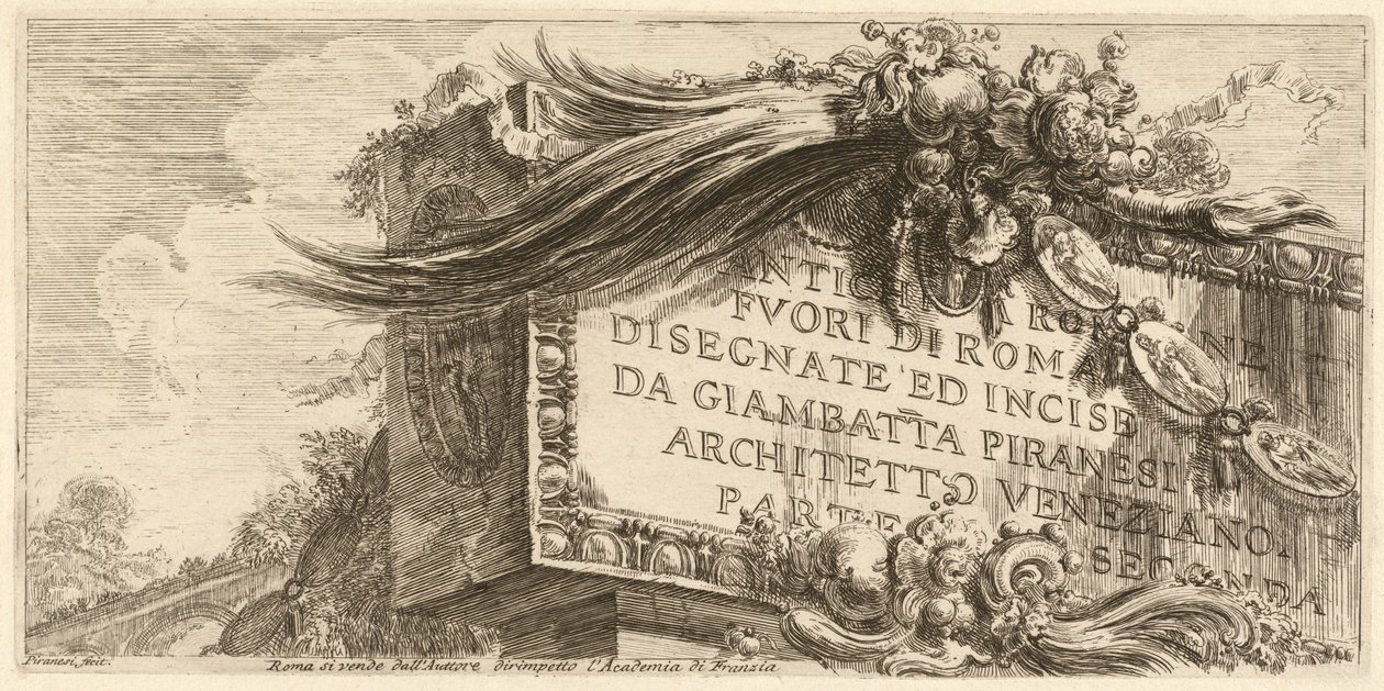Frontispice för del två av Giovanni Battista Piranesi