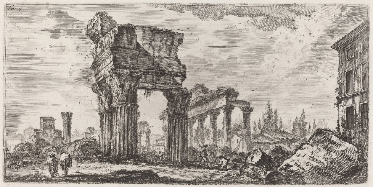 Temple of Jupiter Thunder av Giovanni Battista Piranesi