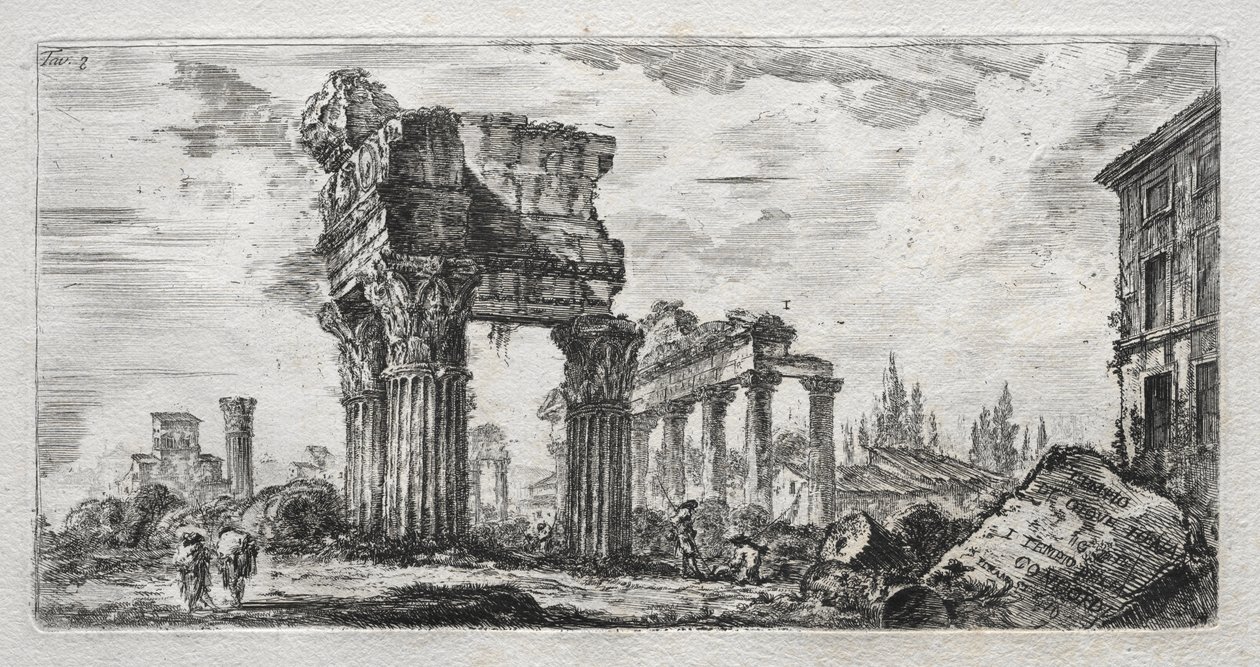 Temple of Jupiter Thunder av Giovanni Battista Piranesi