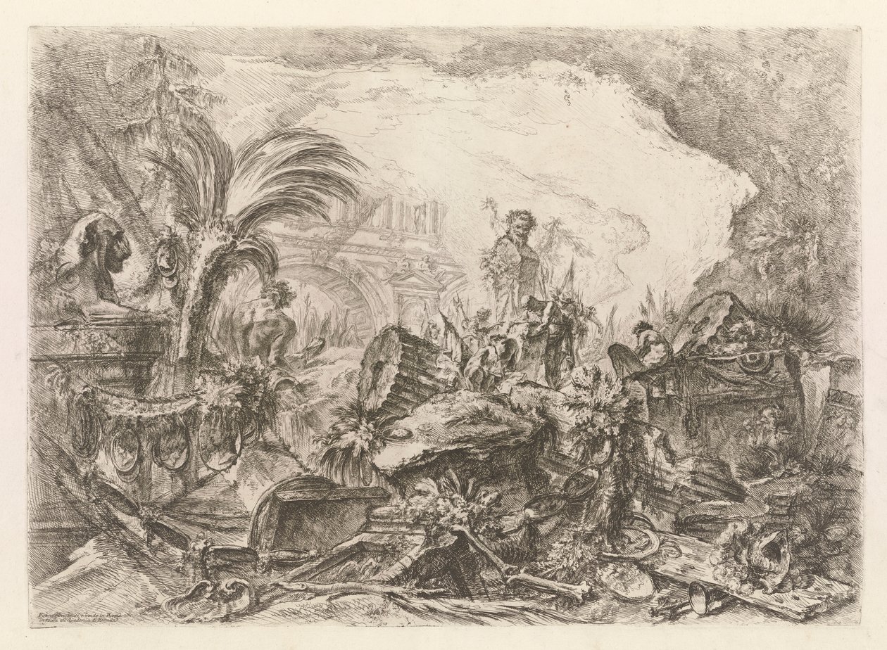 Triumfbågen, från Grotteschi (Grotesques) av Giovanni Battista Piranesi