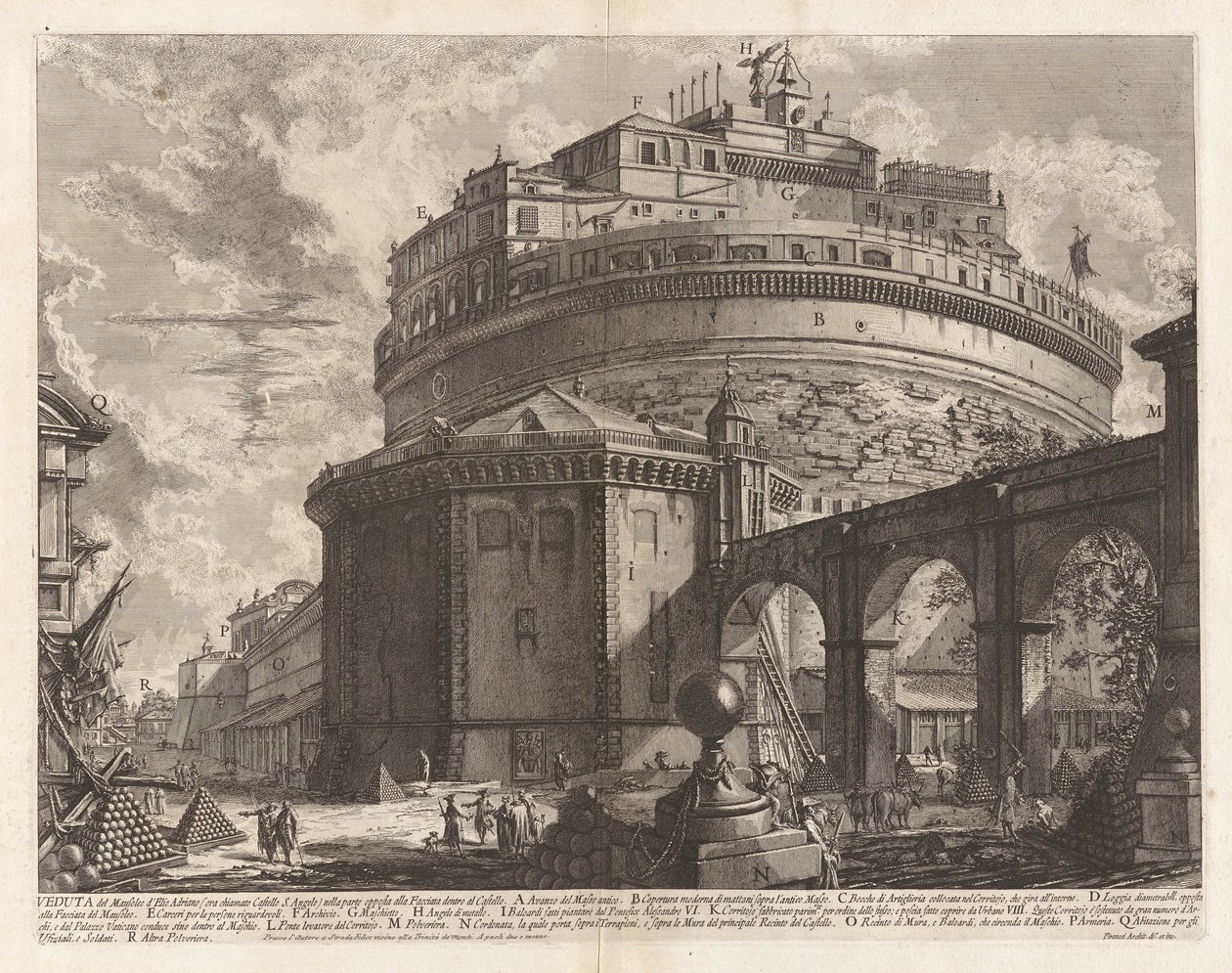 Utsikt över mausoleet d av Giovanni Battista Piranesi