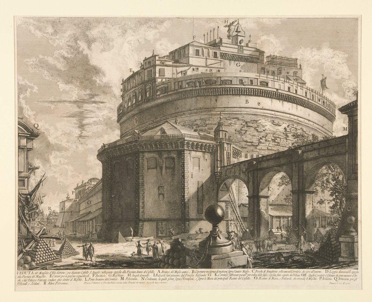 Utsikt över mausoleet d av Giovanni Battista Piranesi