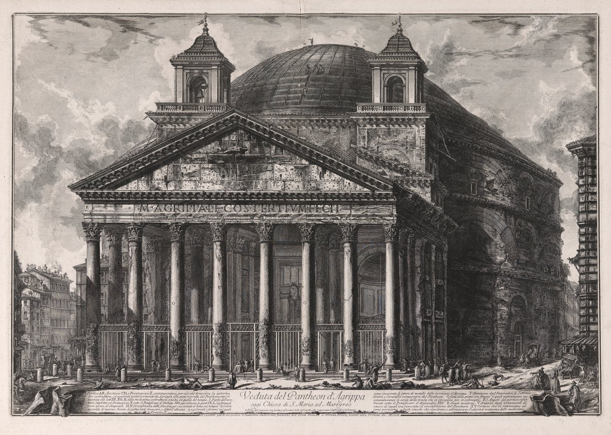 Utsikt över Pantheon d av Giovanni Battista Piranesi