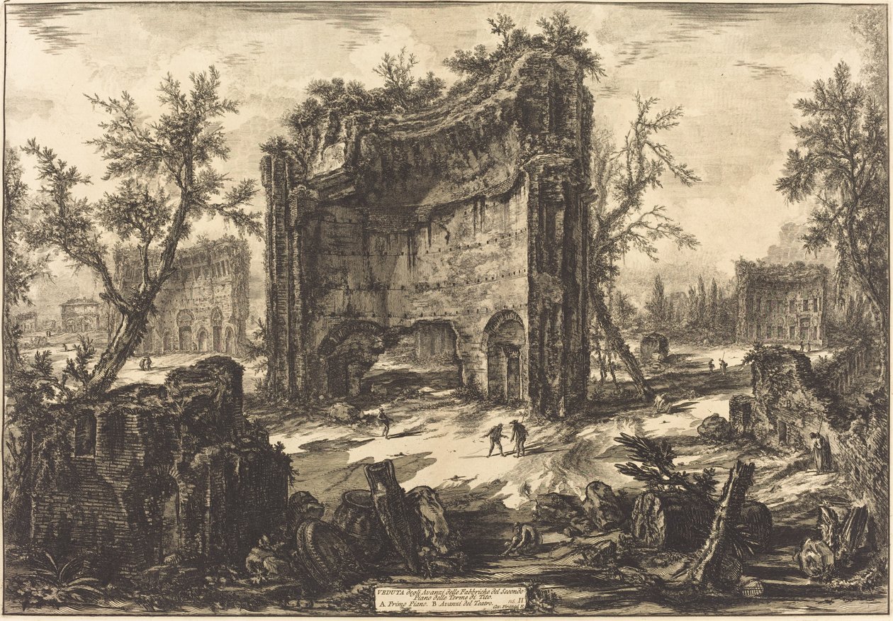 Utsikt ... över Tito-baden av Giovanni Battista Piranesi