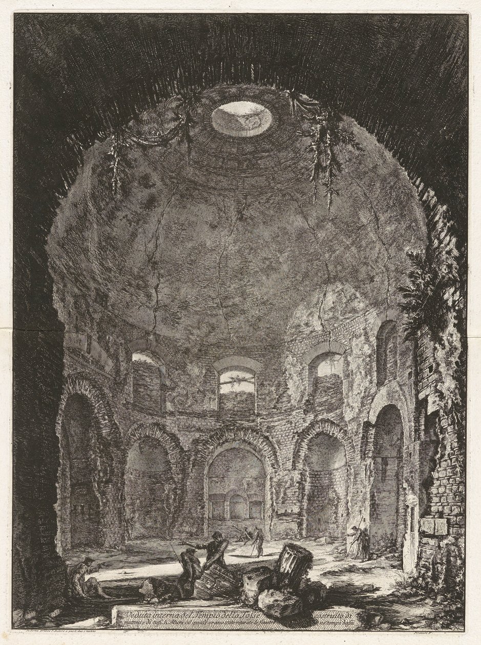 Invändig vy av hostans tempel av Giovanni Battista Piranesi
