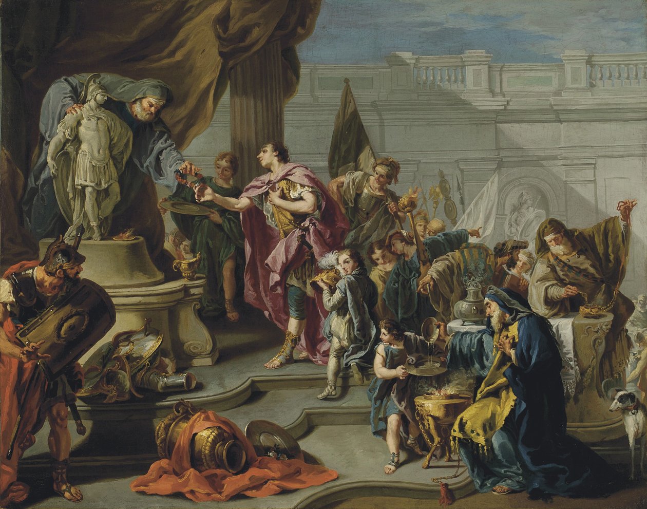 Scipio hyllar Mars av Giovanni Battista Pittoni