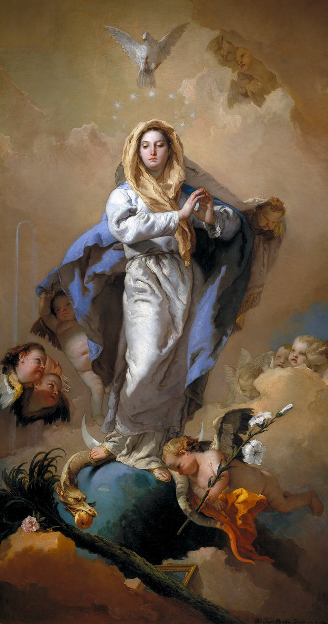 Den obefläckade avlelsen, 1767-9 av Giovanni Battista Tiepolo