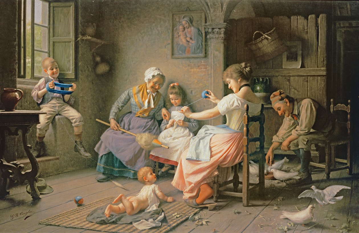 Hjälper mamma av Giovanni Battista Torriglia