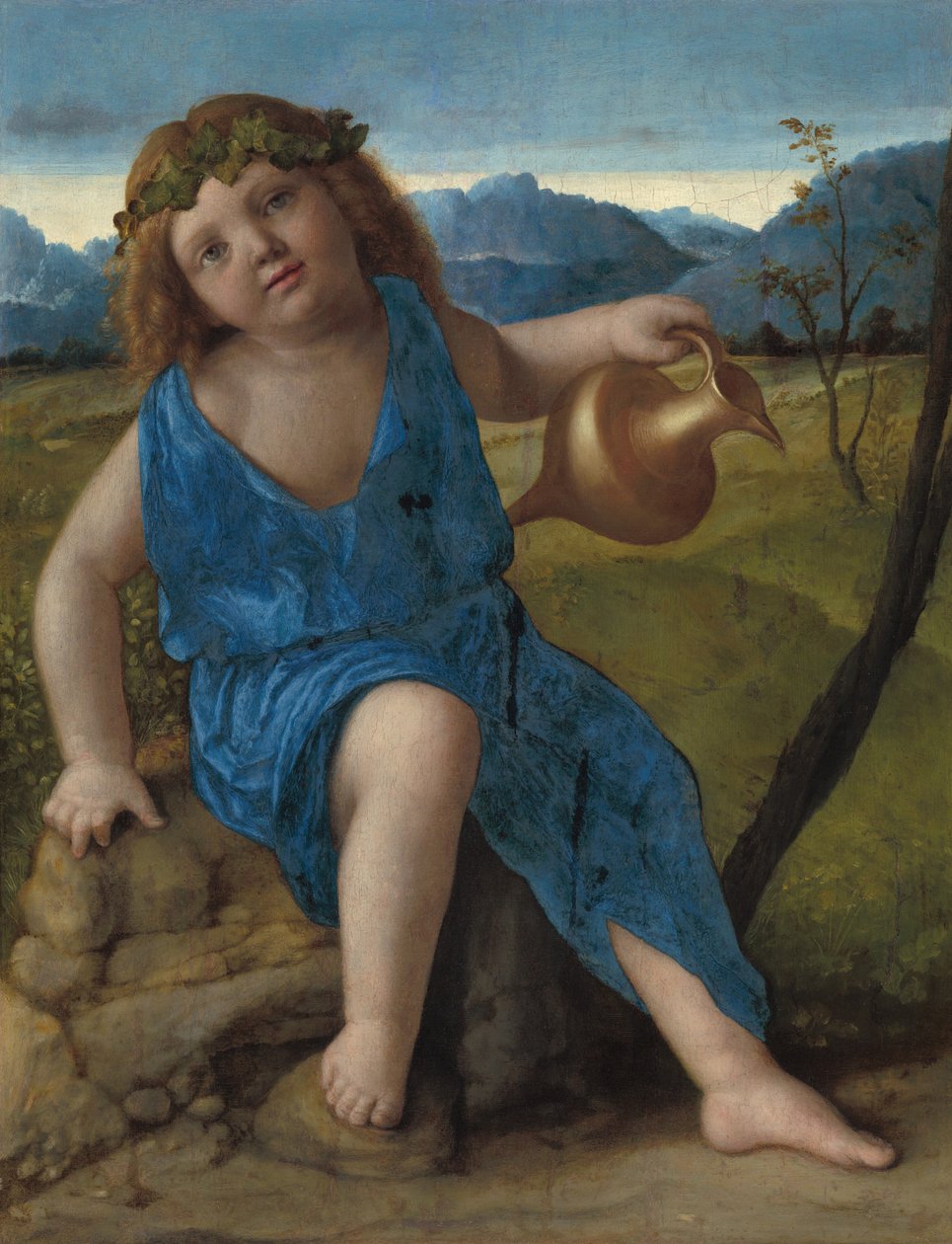 The Infant Bacchus, förmodligen 15051510. av Giovanni Bellini