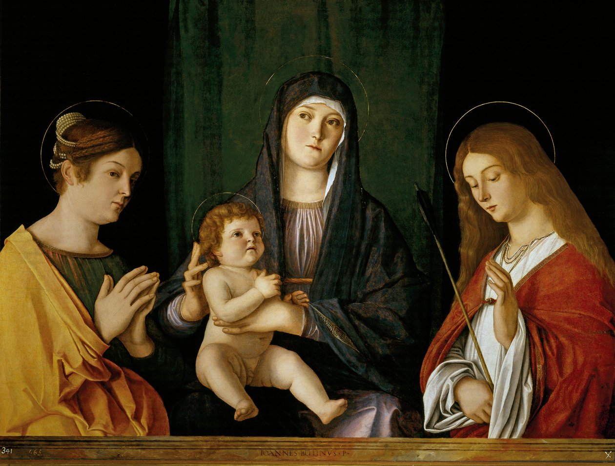 Jungfru Maria med barnet mellan två helgon av Giovanni Bellini