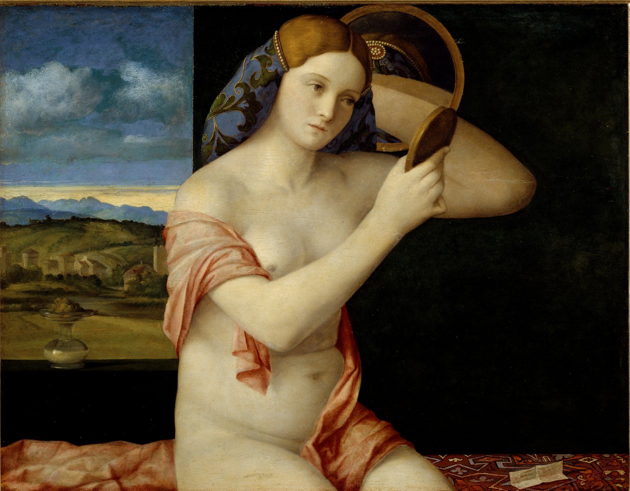 Ung kvinna på sin toalett av Giovanni Bellini
