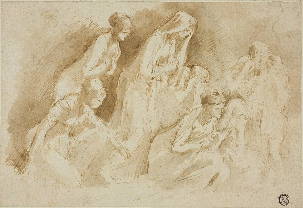 Sörjande över den döde Kristus av Giovanni Benedetto Castiglione